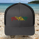 Fish Finity Rasta Trucker Hat