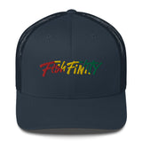 Fish Finity Rasta Trucker Hat