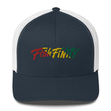 Fish Finity Rasta Trucker Hat