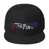 Fish Finity Patriot Edition Black Snapback Hat