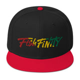 Fish Finity Rasta Snapback Hat
