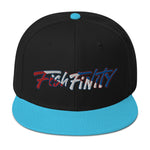 Fish Finity Patriot Edition Aqua Blue/Black/Black Snapback Hat