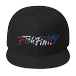 Fish Finity Patriot Edition Black Snapback Hat