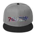 Fish Finity Patriot Edition Black/Gray/Gray Snapback Hat