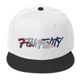 Fish Finity Patriot Edition Black/White/White Snapback Hat