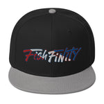 Fish Finity Patriot Edition Gray/Black/Black Snapback Hat