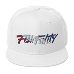 Fish Finity Patriot Edition White Snapback Hat